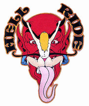 Hellride Embroidered Patch Sew Or Iron Biker P368 Devil Girl On Tongue 4 Inch - £4.29 GBP