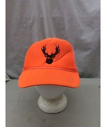 trucker hat baseball cap Vintage Snapback Mesh Hunting Blaze Orange Deer Buck - $39.99