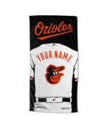 Baltimore Orioles OFFICIAL MLB Jersey Personalized Beach Towel - $49.99