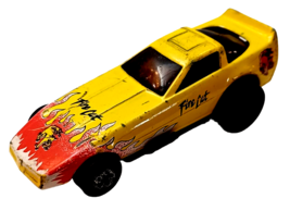 Vintage 1986 Road Champs Funny Car Giallo Fuoco Gatto Dragster Con Rosso Fiamme - £2.37 GBP