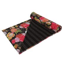 INDACORIFIE Indian Printed Kantha Quilt Throw Blanket Bedspread Bedding ... - £51.83 GBP+
