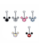 316L Surgical Steel Disney’s Mickey Crystal Navel/Belly Button Piercing - £6.24 GBP
