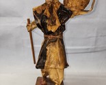 Vintage Mexican Folk Art Paper Mache Sculpture Old Man Carrying Basket O... - $38.58