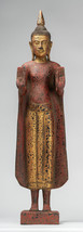 Antik Khmer Stil Holz Stehend Schutz Monday Buddha Statue - 66cm/66cm - £391.85 GBP