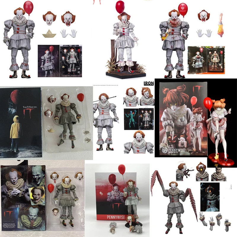 NECA Pennywise Joker Mask Dancing Clown Action Figure Collection Model Horror - £26.83 GBP+