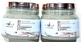 2 Pack Manna Kadar Sea Minerals Exfoliating Cream Body Scrub Pomegranate Freesia - £20.72 GBP