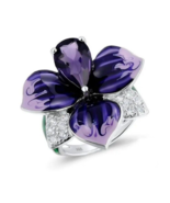 Handcrafted ~ Amethyst ~ Flower Ring w/Gemstones ~ 925 Silver Plated ~ S... - €17,22 EUR Handcrafted ~ Amethyst ~ Flower Ring w/Gemstones ~ 925 Silver Plated ~ S... - €17,22 EUR