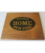 FIRE MARK: Home Insurance Company of New York- 12&quot; X 10&quot; Wood Plaque SIG... - £62.27 GBP