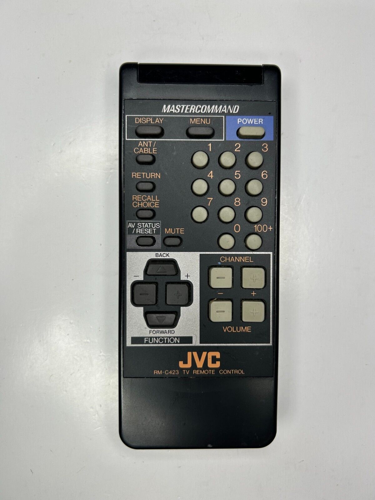 JVC RM-C423 Remote C2021 C2030 C2031 C2031A C20BL3 C20C13 C20CL3 C20CL3A C20CL3C  			