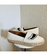 Zadig &amp; Voltaire Canvas Espadrille Slip on Flat, Cream/Black, Size 11, NWOT - $272.17 CAD