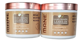 2 Pack Mane Manna Kadar Coconut &amp; Shea Butter Leave In Conditioner Curly Hair - £20.72 GBP