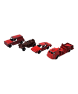 Lot of 4 Vintage Tootsietoys Cars Truck &amp; Fire Engine - $186.88 MXN