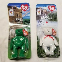 Erin The Bear 1999 &amp; Maple the Bear 1999 WITH Errors Brand New in Packaging - £55.14 GBP