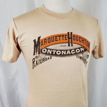 Vintage Marquette Houghton Railroad T-Shirt Medium Single Stitch Deadsto... - £19.66 GBP