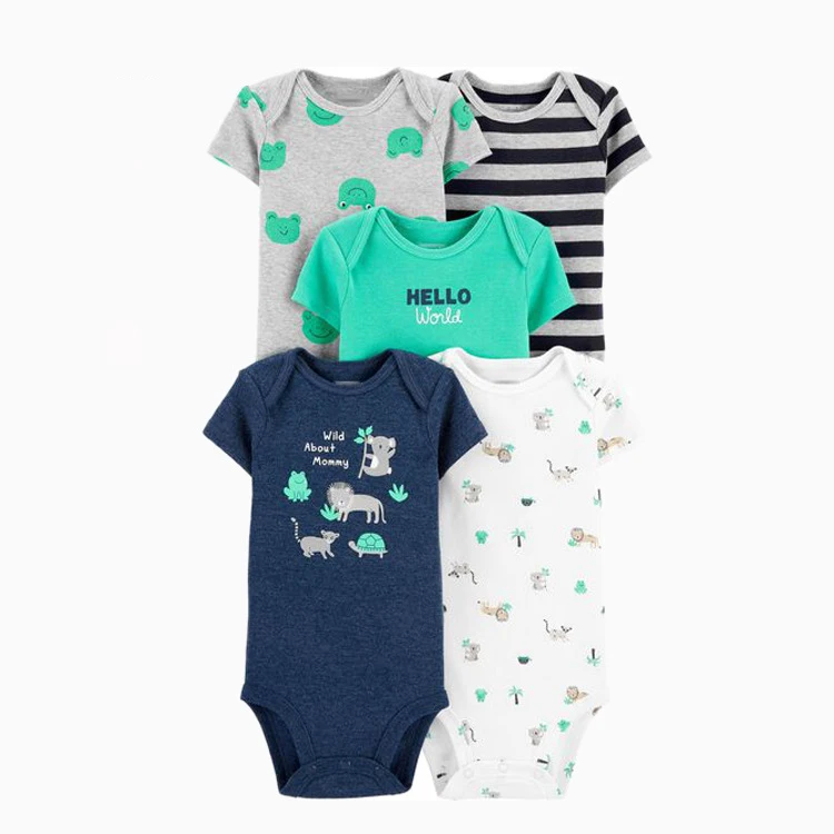 IYEAL 5PCS/Set New 2022 Summer Newborn Baby Boy Girl Clothes Infant Cotton Bodys - £93.31 GBP