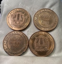 Lot of 4 Vintage Triborough Bridge and Tunnel Authority NYC Tokens - £14.90 GBP