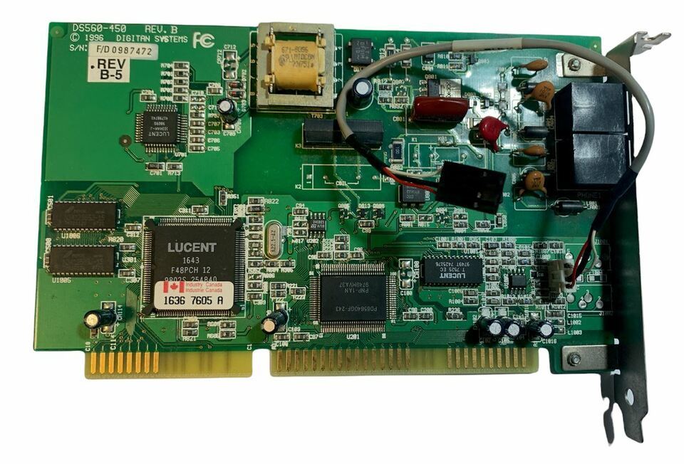DIGITAN Systems DS560-450 Rev. B-5 Dual Port ISA Modem Card - $2.95