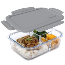 Glass Lunch Box - Leak-Proof Bento-Style Food Container With Airtight Li... - £31.32 GBP