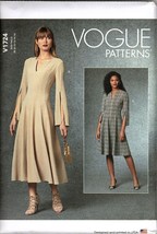 Vogue V1724 Misses 6 to 14 Flared Dress Uncut Sewing Pattern - £17.85 GBP