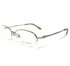 Laura Ashley Eyeglasses Frames Blythe Silver Oval Half Rim Floral 52-16-135 - £36.64 GBP