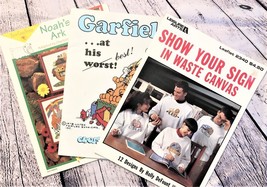 Vintage Craft Leaflets for Cross Stitch  Noah&#39;s Ark, Garfield, Astrology - $7.00