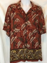 Havana Jacks Cafe Mens Sz L Button Up Shirt Hawaiian Surf Hibiscus - $11.88