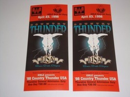 COUNTRY THUNDER 2 ORIGINAL 1998 UNUSED CONCERT TICKETS KMLE PARTY USA - £6.87 GBP