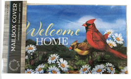 Mailbox Cover Welcome Home Cardinals Magnetic Fits Standard Spring Summer - £23.03 GBP