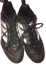 Adidas Mens Sizr 9 1/2 Black And White Stripe Soccer Cleats-Preowned-Rar... - $39.48