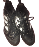 Adidas Mens Sizr 9 1/2 Black And White Stripe Soccer Cleats-Preowned-Rar... - $39.48