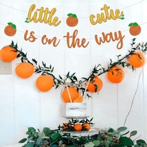Little Cutie Is On The Way Banner Little Cutie Baby Shower Banner Tangerine - £10.89 GBP