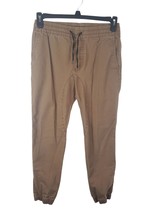 Silver Lake Lounge Pants Small Mens Pull On Brown Mid Rise Casual Comfy Stretch - £17.57 GBP