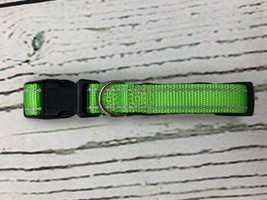 Reflective Dog Collar 12 Colors Soft Neoprene Padded Breathable Nylon Small Gree - £11.42 GBP