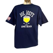 Joe Josts Bar Long Beach California Blue Double Graphic T-Shirt 2XL Pocket USA - £15.57 GBP