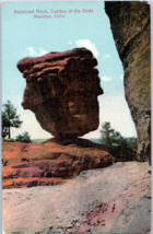 Balanced Rock Garden of the Gods Colorado Postcard Posted 1909 - £8.84 GBP