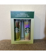 Starbucks 2pk 24 Oz Tumbler Set with 6 Iced Coffee K-Cup Pods Green and ... - $31.63