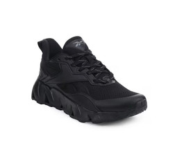 Reebok Zig Vizome Triple Black Leather Athletic Running Men&#39;s Shoes Cush... - $47.57