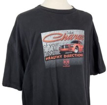Vintage Dodge Charger T-Shirt 3XL Black Crew Cotton Mopar Healthy Directions USA - £14.42 GBP