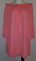 NWT Zanzea Collection Coral Tunic Top Shirt-Length Dress Off-Shoulder Size Small - £14.20 GBP
