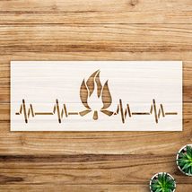 Campfire Heartbeat Pulse Stencil for Wood Signs and Home Decor, DIY Outd... - $14.69+