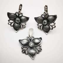 Vintage,Jewelry,Women&#39;s Earrings,Pendant&quot;Ice Flower&quot; 925 Sterling Silver... - £91.74 GBP