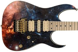 Sticka Steves Guitar Skin Wrap Reface Amber Burst  Space Nebula 3  GS 323 - $44.50