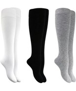 3 Pairs Women’s Bamboo Knee High Dress Socks Seamless Toe Moisture Wicki... - $13.50
