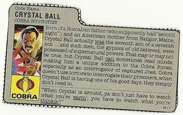 1987 GI Joe crystal Ball File Card - £7.50 GBP
