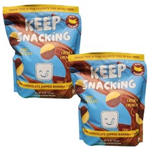 2 Packs Keep Snacking Dark Chocolate dipped Banana Chips 16 OZ - £32.46 GBP