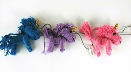 3 New Unicorn vending machine String Doll pink blue purple toy collectib... - $110.64 MXN