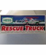Hess Rescue Truck w Siren, Flashers, Horn, Head and Tail Lights NIB Xmas... - $15.82