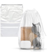 Clear Drawstring Bag, 6 x 10 Inches. 50 Pack Clear Plastic Drawstring Ba... - £10.07 GBP