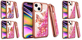 Tempered Glass / Glitter Motion Cover Phone Case For Apple iPhone 14 6.1 &quot; A2882 - £7.87 GBP+