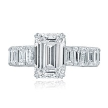 3.09 CT GIA Smaragd D-VS1 Kunstdiamanten Grown Diamantring 18k Weiss Gol... - £6,964.30 GBP